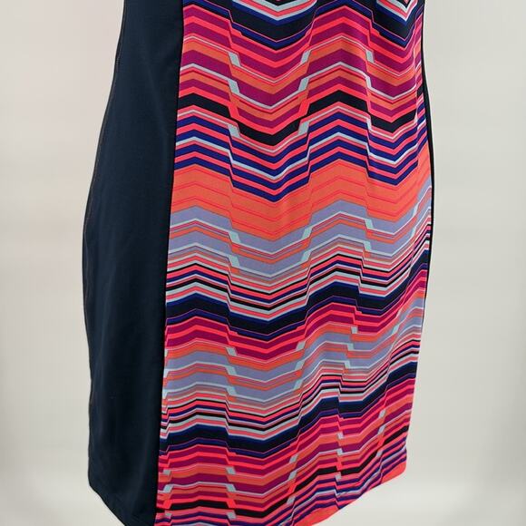 Title Nine Women’s Gidget 2.0 Navy Multi Stripes Short Sleeve Knit Dress Size S - Picture 6 of 12